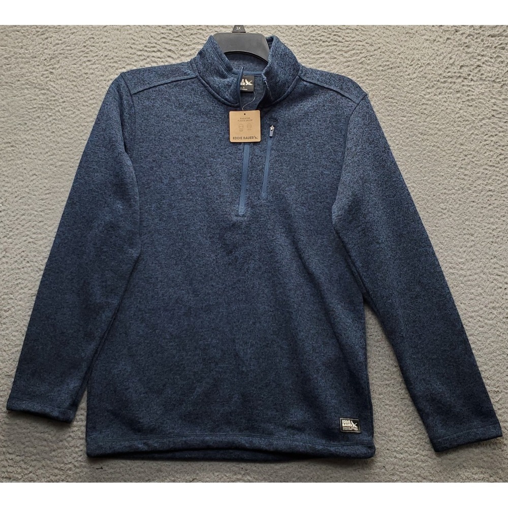Eddie Bauer Radiator Fleece 1/4 Zip Pullover Sweater Mens S Multi Long Sleeve